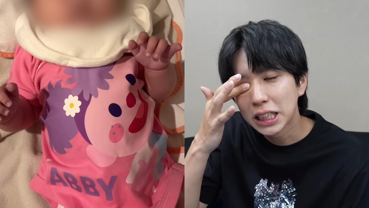 千萬YTR零歲愛女高燒41度!「痙攣發紫」緊急送醫 他鏡頭前痛哭失聲