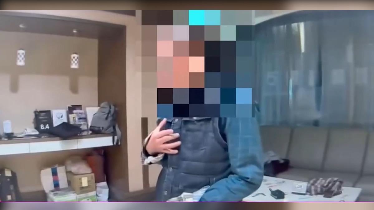 獨家影音/男住青旅遭拒秒失控!「狂砸大廳怒吼」警到場仍不走