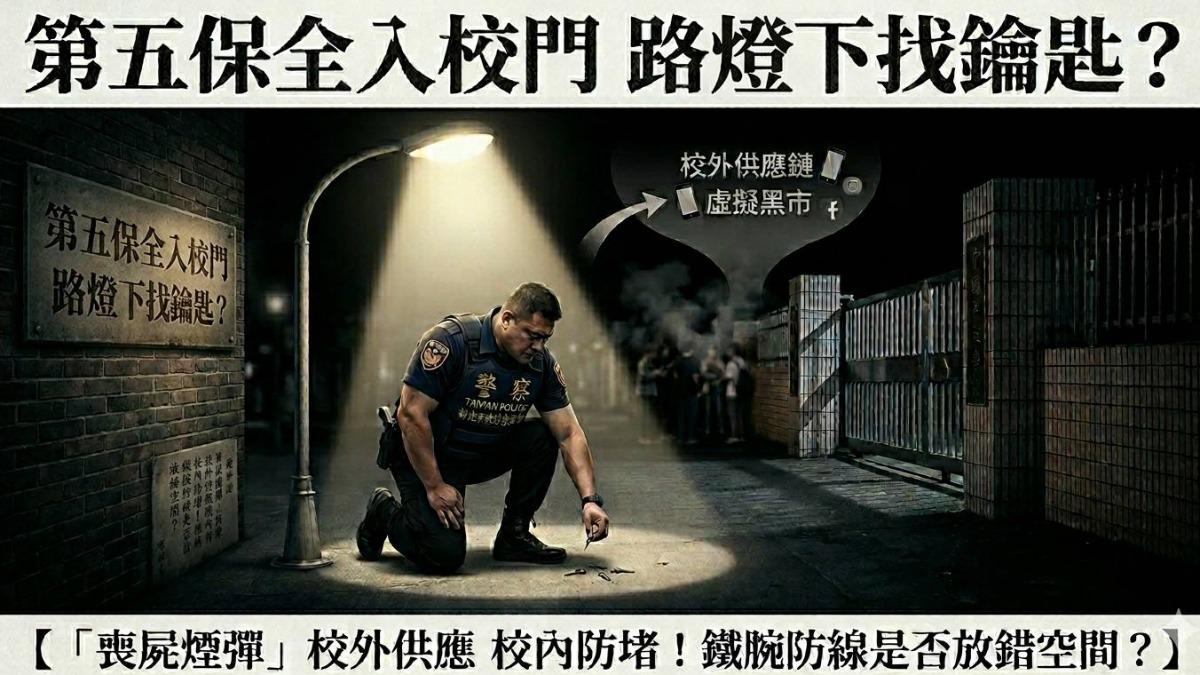 觀點/第五保全入校門 路燈下找鑰匙?
