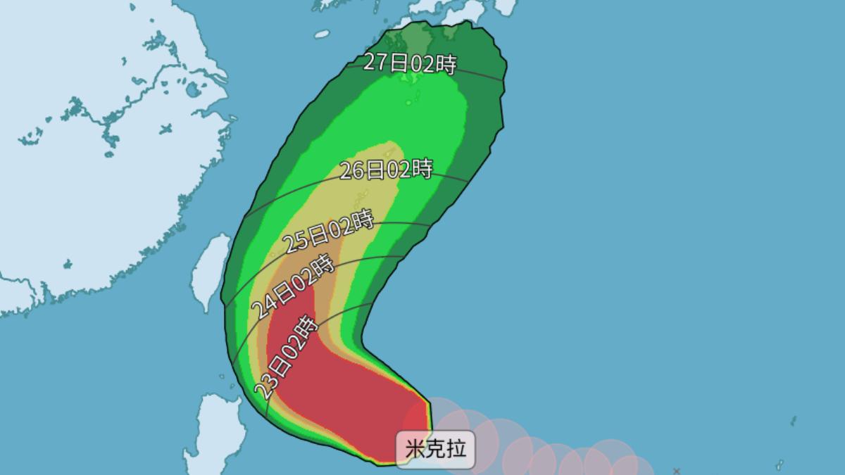 天氣/米克拉颱風增強!最新暴風侵襲率變了 1情況仍恐接近台灣