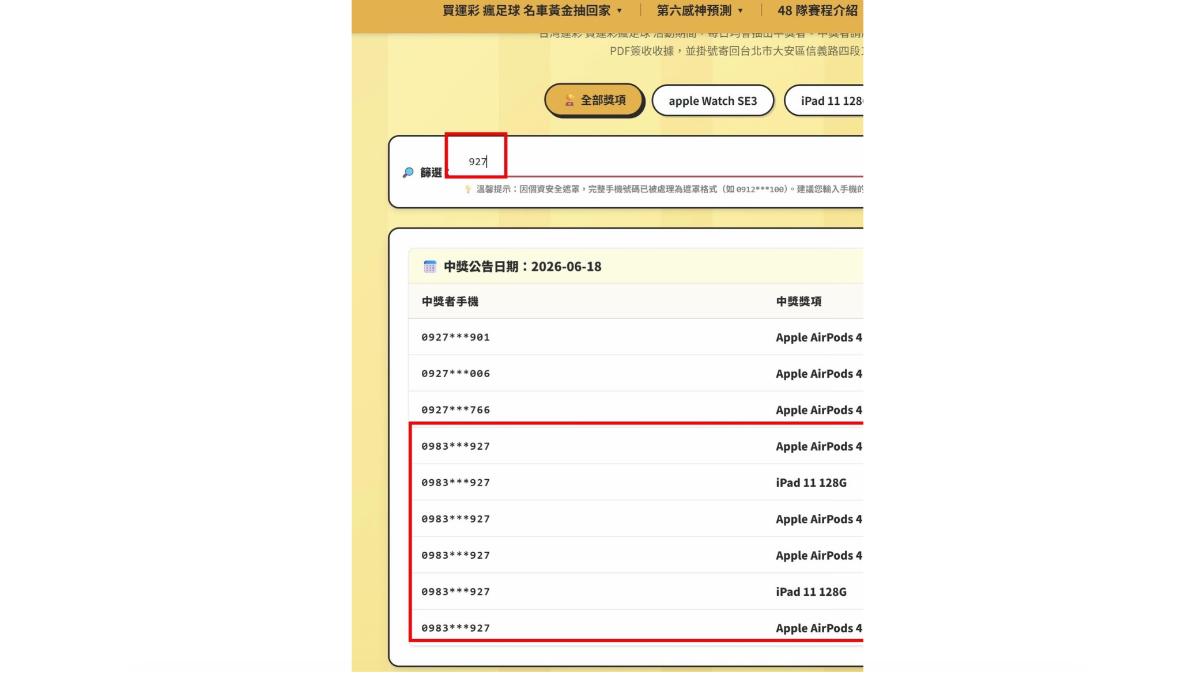 黑箱還天選之人?王鴻薇爆:運彩抽獎同一手機「連中六次」