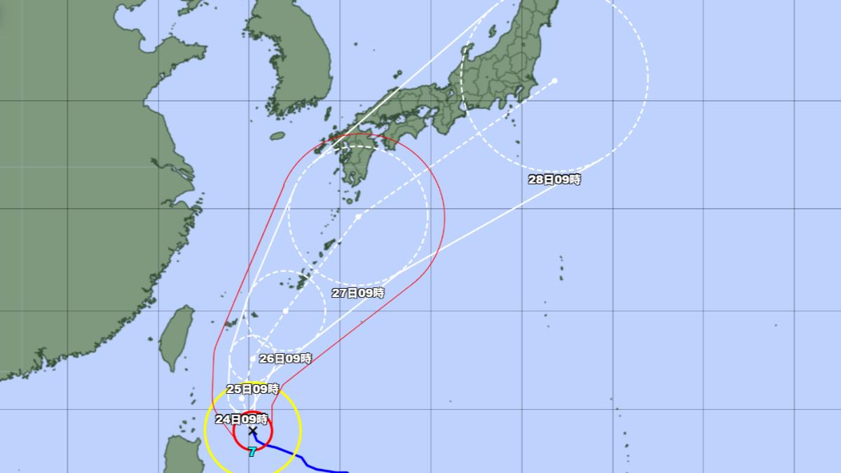 強颱米克拉最新路徑!日氣象廳:25日最接近台灣、後續恐襲日本