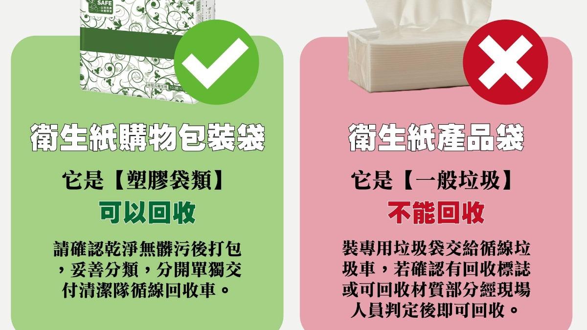 衛生紙包裝可回收!環保局授「分辨方法」 做錯最重恐噴6000元