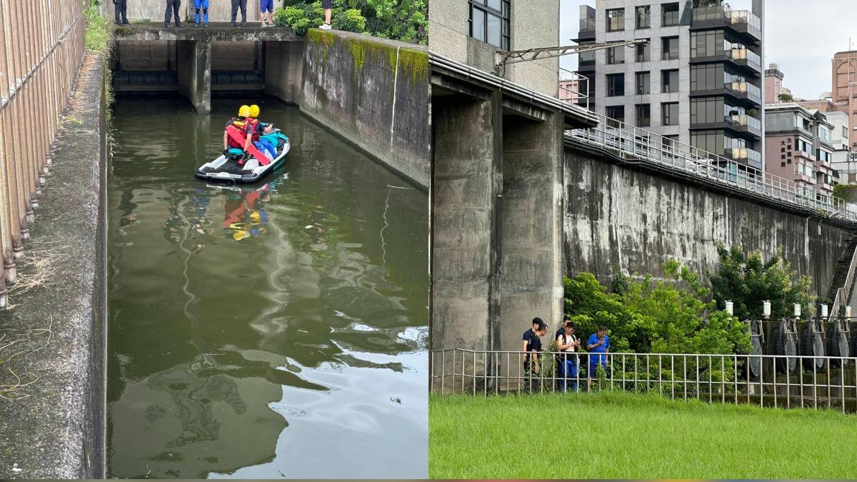 大直橋旁驚見浮屍!女子從洩洪閘門墜河 卡抽水站亡