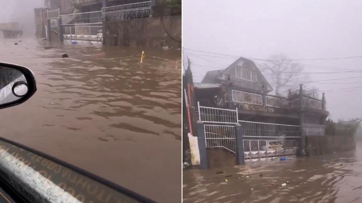 菲律賓北部4.5地震又遭巴威颱風襲擊 道路消失變河流畫面曝
