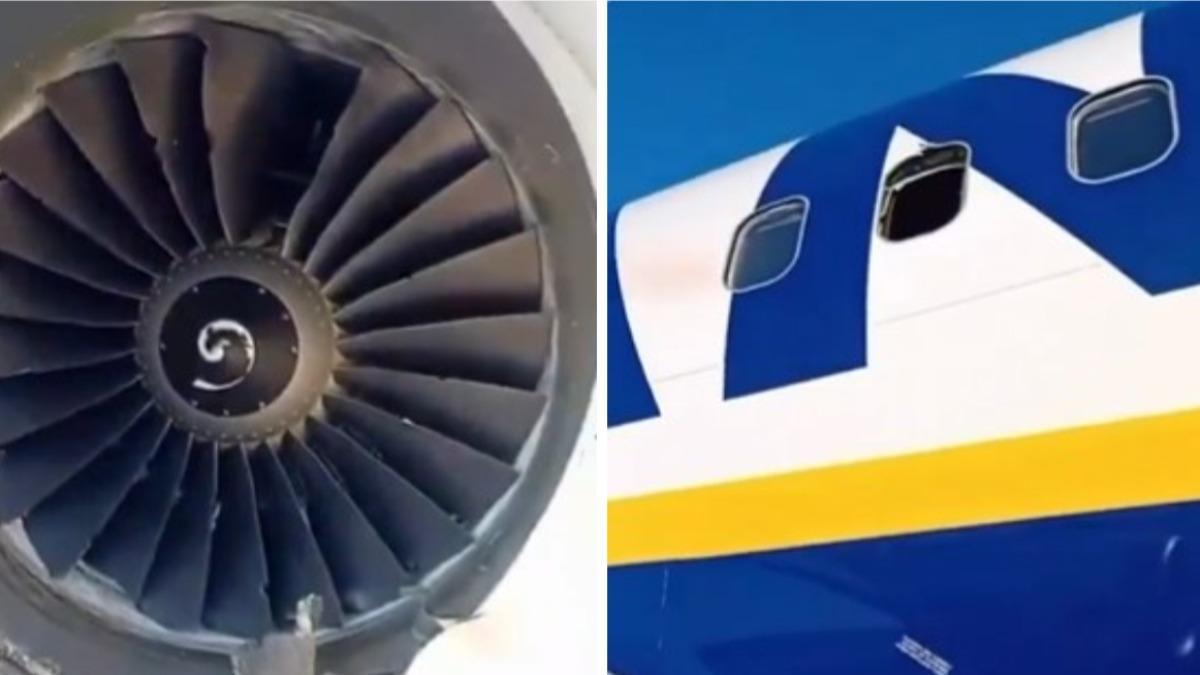 瑞安航空乘客半身被吸出機外!新畫面曝引擎受損、窗戶破大洞