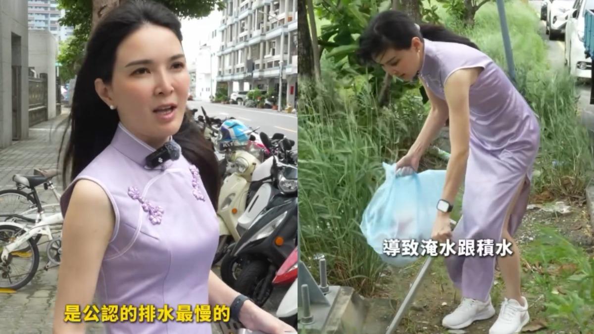 逢雨必淹!台南里長參選人「穿旗袍清淤」挨轟作秀 本人回應了