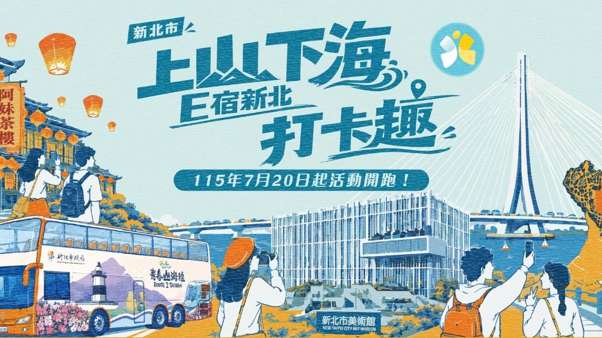 新北市政府觀光旅遊局推出「115年上山下海 E宿新北打卡趣」國旅補助活動，今（20）日起於「我的新北市」APP上線。（圖／翻攝自新北旅客FB）