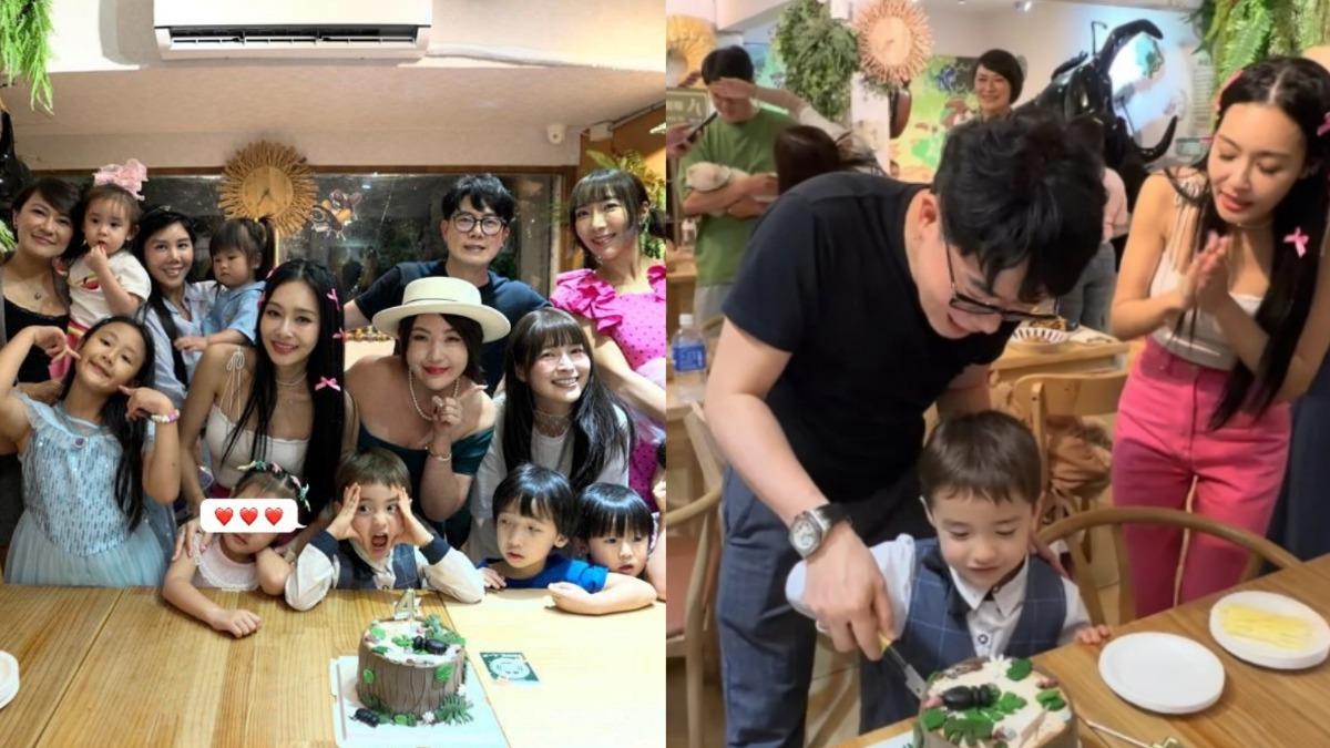 經紀人小瑋開趴!4歲混血帥兒慶生「巨蛇爬上身」 演藝圈好友齊聚