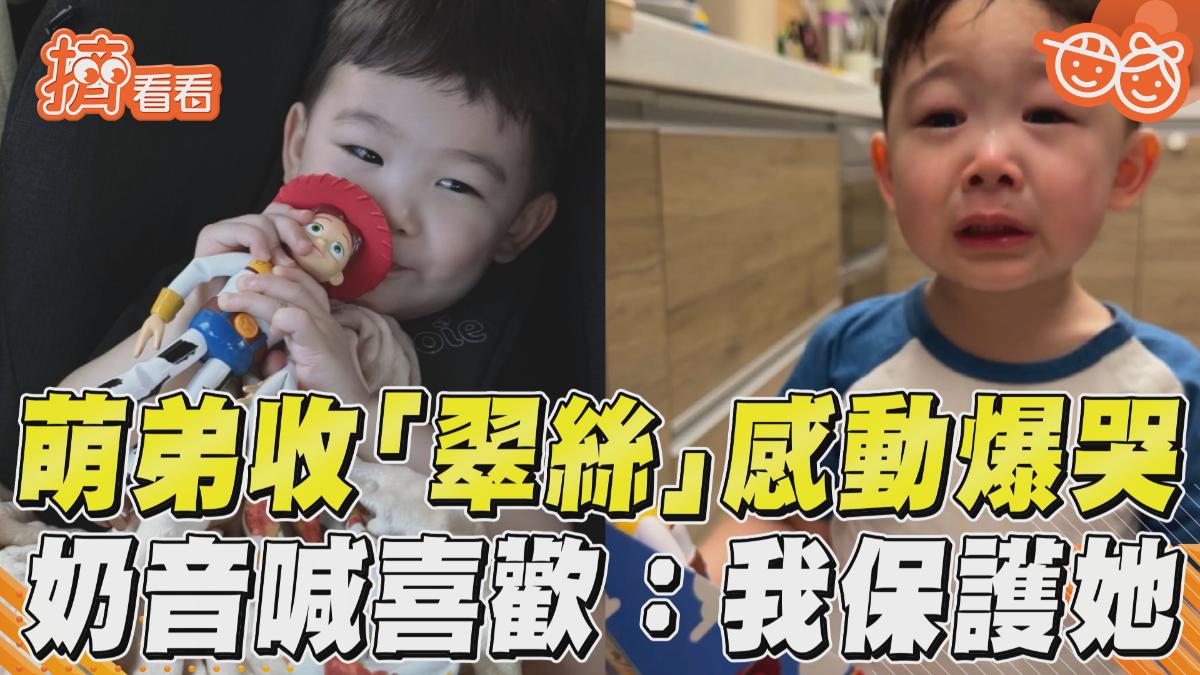 影音/2歲萌弟嗨收「翠絲」感動爆哭! 奶音喊喜歡:我會保護她
