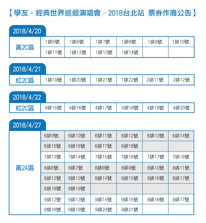 拓元售票系統於臉書貼出公告,宣布遺失的票券作廢。(環球提供)