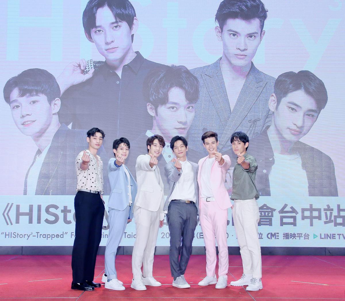 《HIStory 3-圈套》昨日在台中舉行粉絲會,演員徐鈞浩、吳承洋、卞慶華、陳廷軒出席外,更是唯一邀請到劇中飾演Andy的章廣辰與粉絲同樂的場次。(CHOCO MEDIA ENTERTAINMENT(CME)提供)