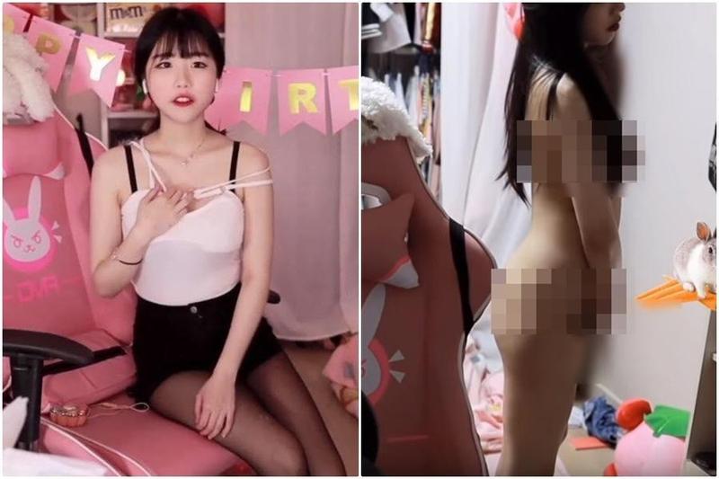 圖/鏡週刊 直播忘關?網紅洗完澡全裸大放送神秘三角被看光