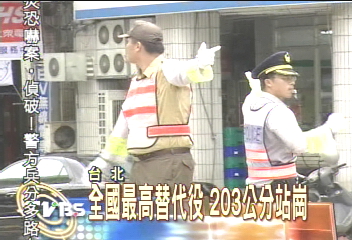 全國最高替代役 203公分站崗