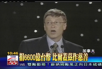 捐6600億台幣 比爾蓋茲作慈善