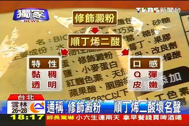 黑心澱粉 獨家 添加 修飾澱粉 水晶餃 冰粽遭鎖定 毒澱粉 Tvbs新聞網