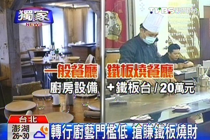 獨家 轉行廚藝門檻低搶賺鐵板燒財 Tvbs新聞網