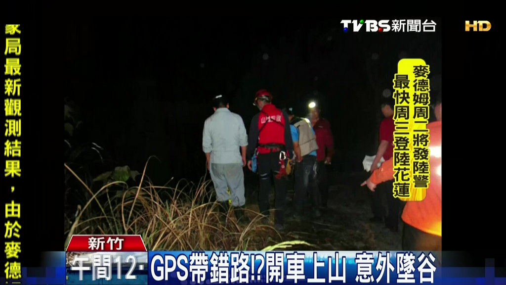 Gps帶錯路 開車走山路意外墜谷 Tvbs新聞網