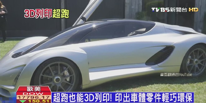 超跑也能3d列印 印出車體零件輕巧環保 Tvbs新聞網