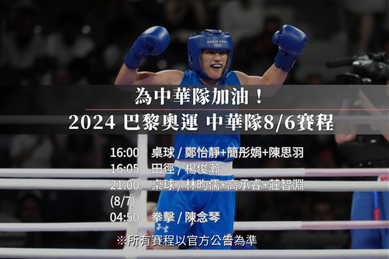 2024巴黎奧運中華隊最新賽程、賽況更新！拳擊晉級金牌賽、舉重、跆拳道比賽結果一覽