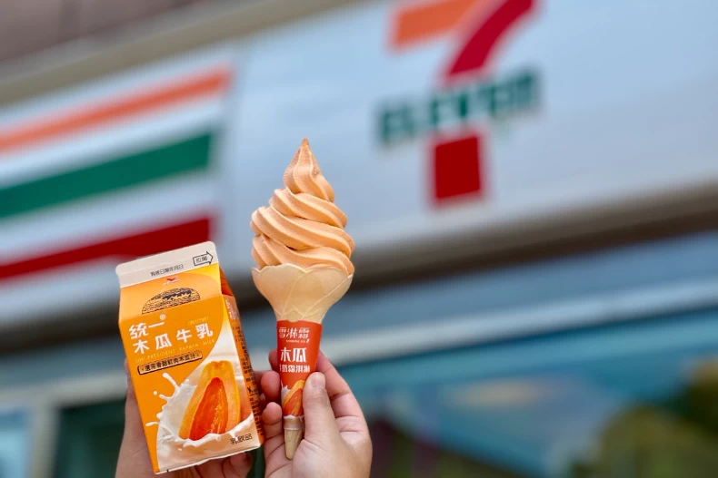 7-11霜淇淋、木瓜牛奶霜淇淋