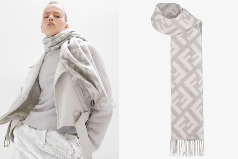 精品圍巾推薦：FENDI FF Scarf羊絨圍巾