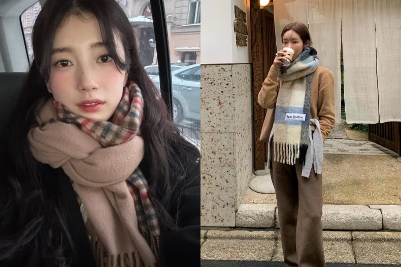 蝴蝶結圍巾怎麼綁？春夏改流行「窄版圍巾」，Jennie封面綁法有手就能完成～