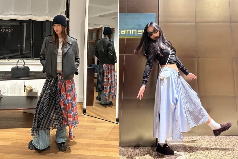 Jennie格紋裙