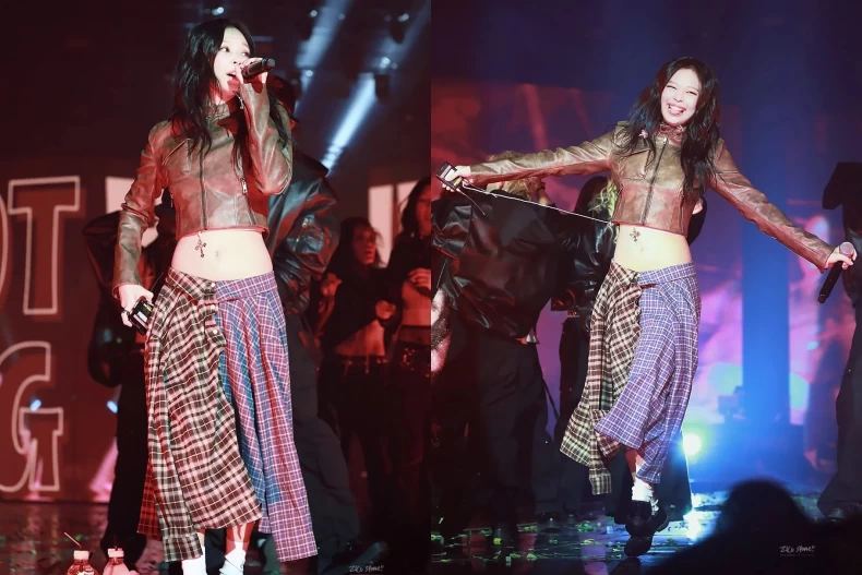 Jennie格紋裙