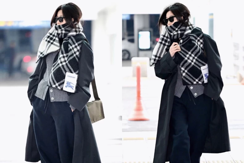 Burberry圍巾推薦：「全智賢同款」Check Wool Scarf