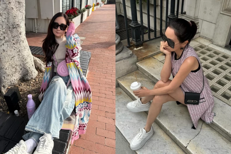李晶晶小白鞋