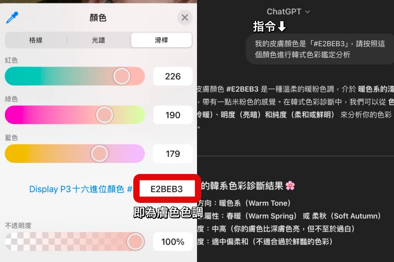 韓國爆紅！用ChatGPT做色彩鑑定？