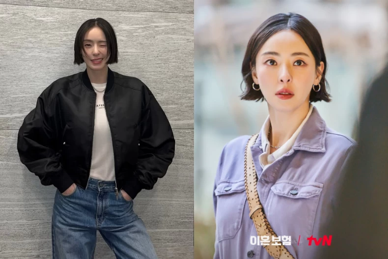短髮美成範本!《離婚保險》李多熙「40歲穿搭」解析:牛仔褲X黑外套馬上年輕10歲