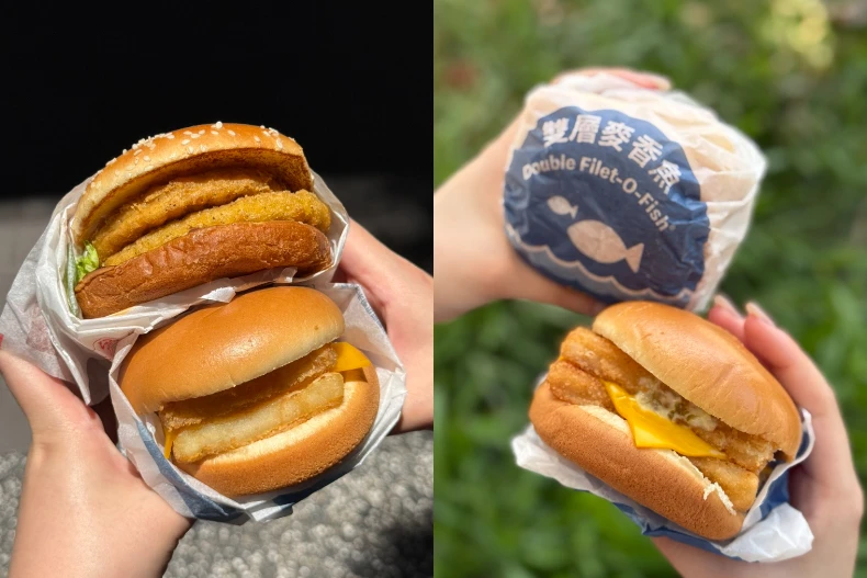 麥當勞早餐雙層麥香鷄、雙層麥香魚