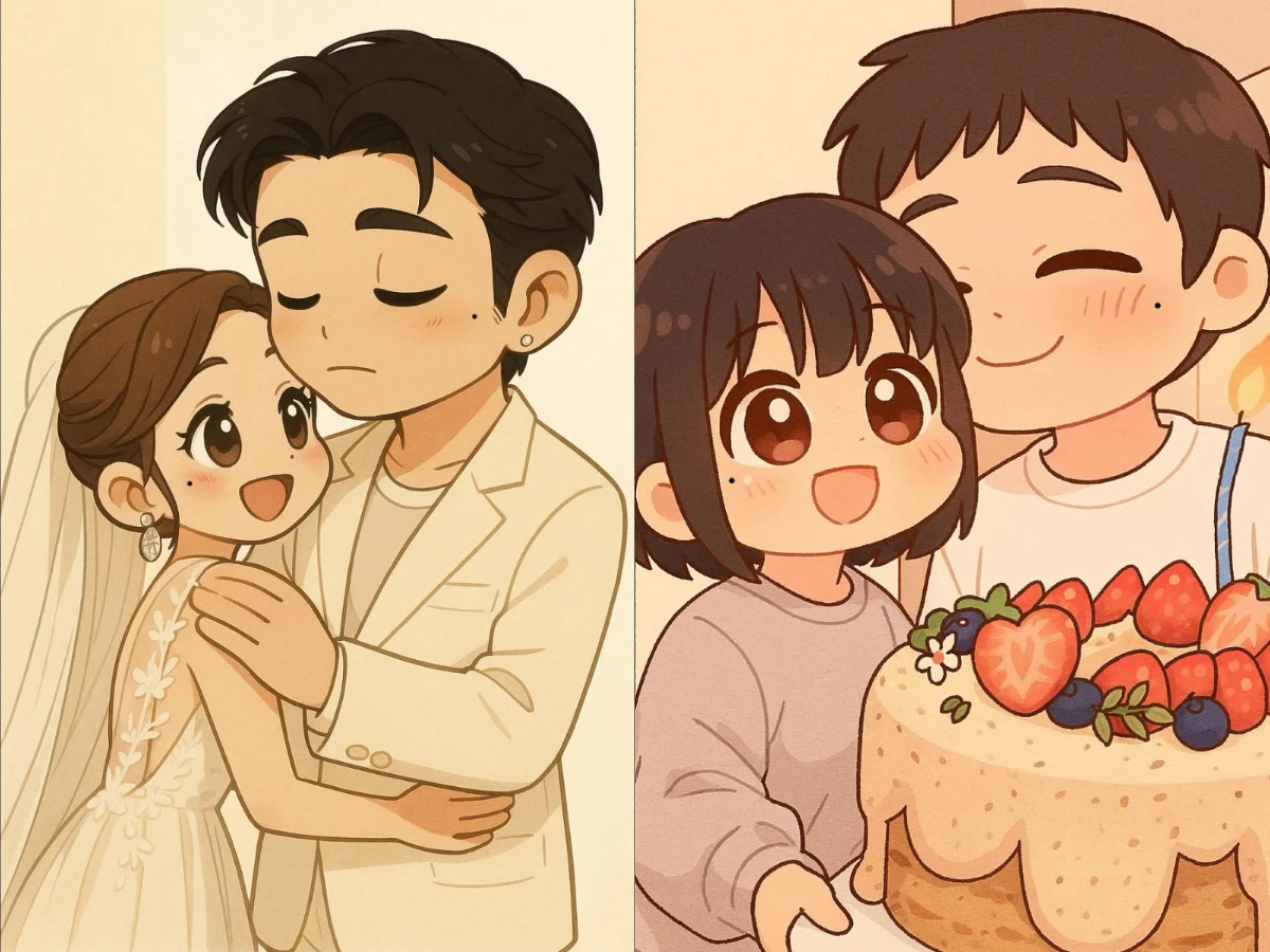 楊丞琳曬Q版合照慶祝老公李榮浩生日