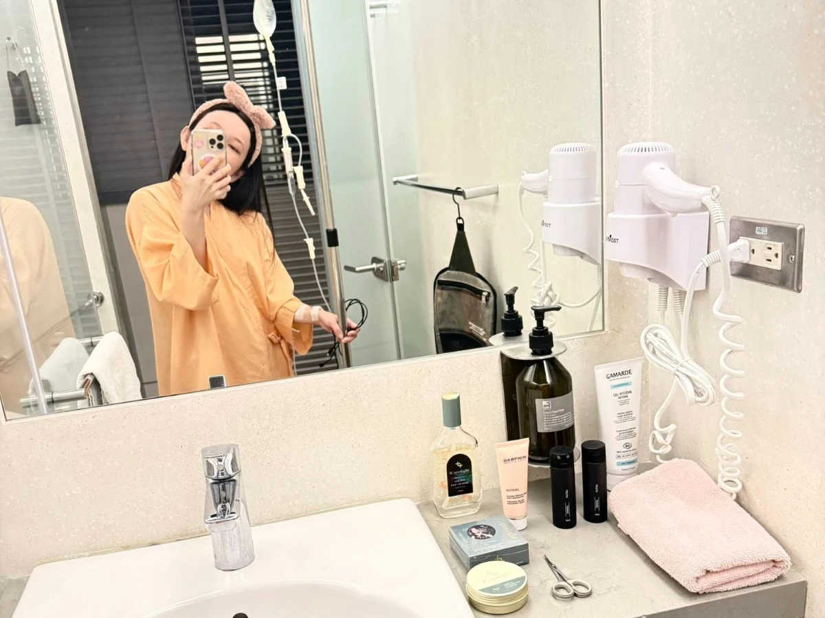 愛紗動手術,男友照顧而舊情復燃