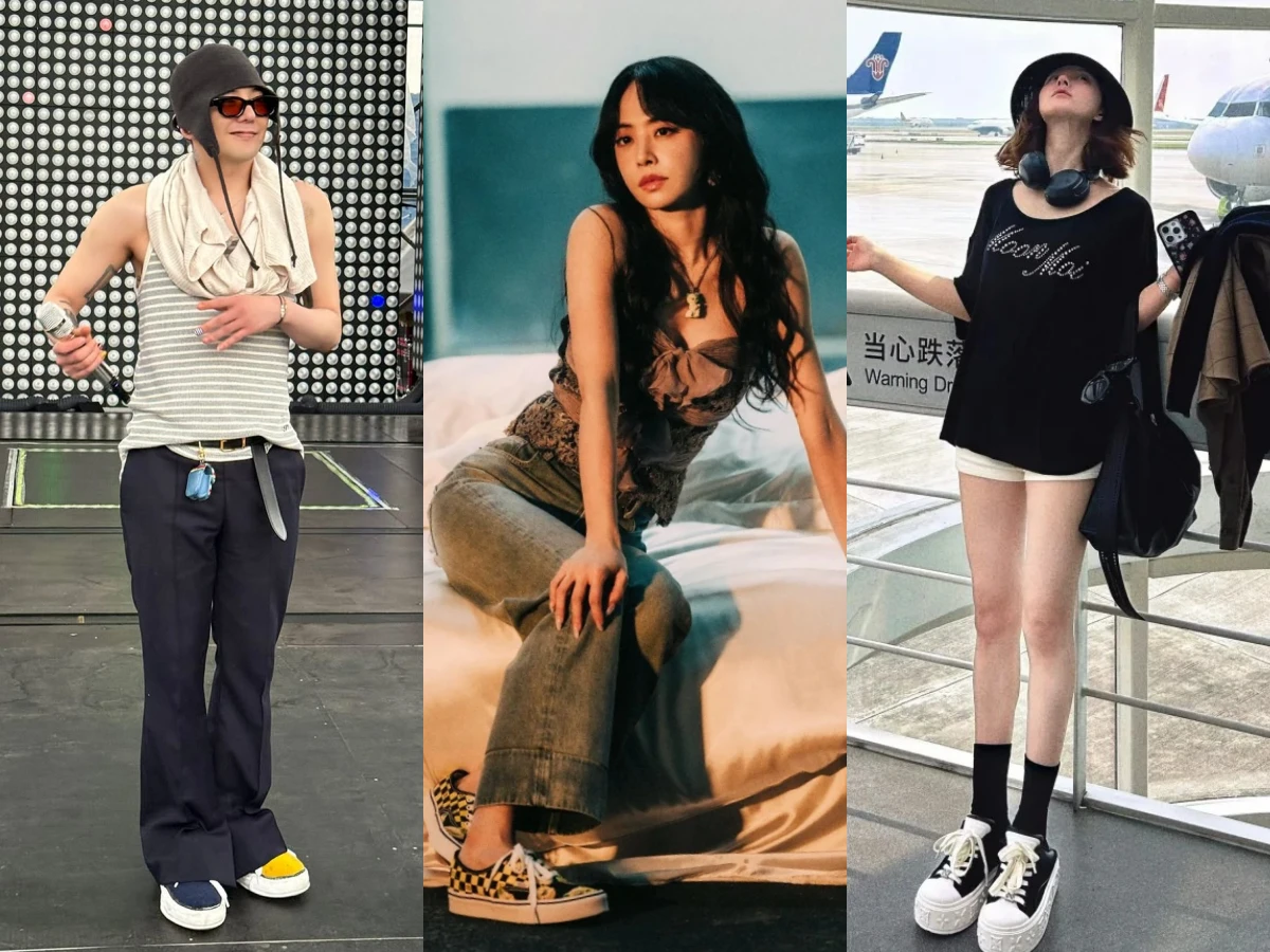 蔡依林「復古印花白T」被搶翻,韓妞人手一件街拍必備!肩上的黑色鍊帶包也吸睛