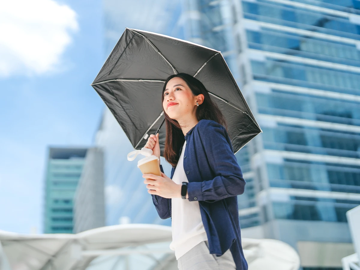 美白好習慣5：撐傘穿長袖