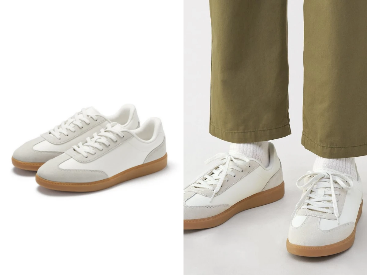 無印良品德訓鞋_柔軟鞋墊拼接休閒鞋(貨號：EIA35A5A)