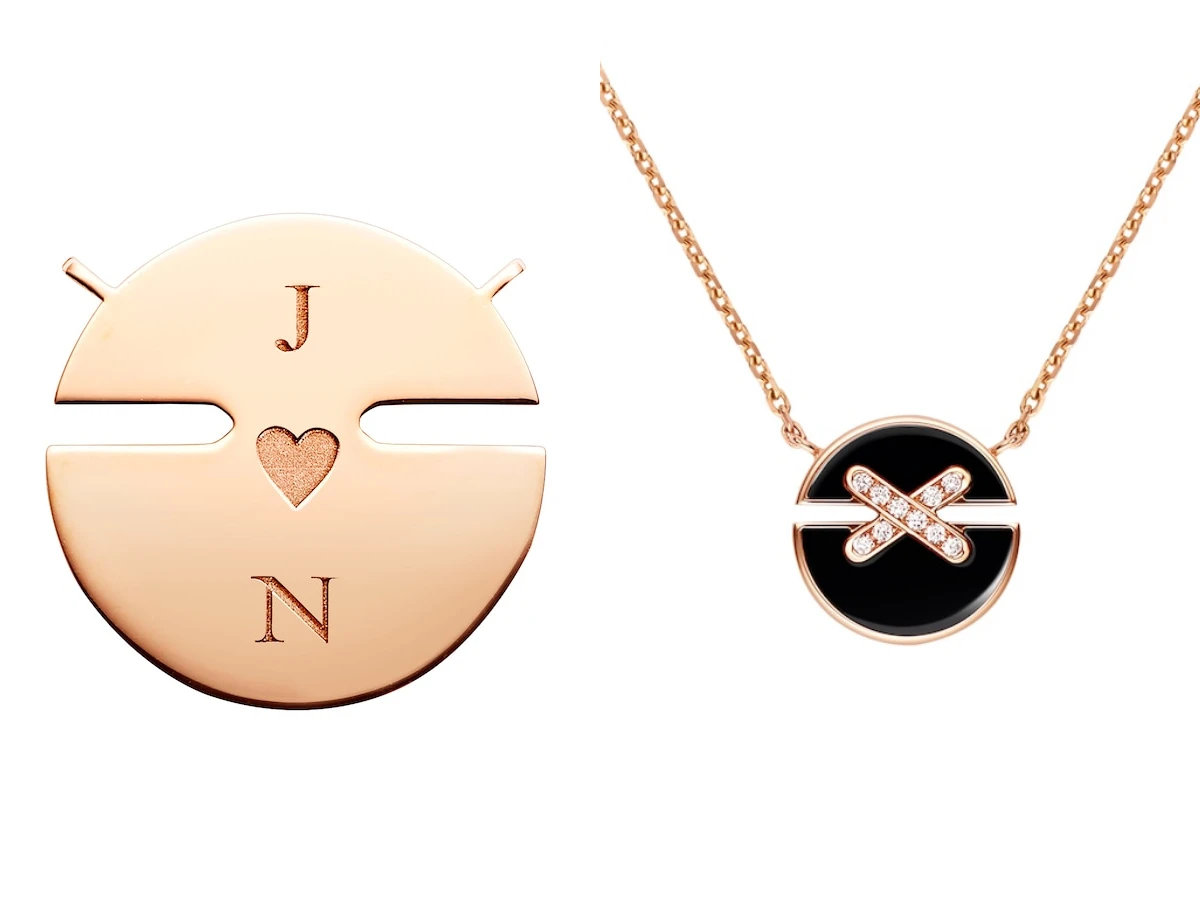 精品項鍊,CHAUMET Jeux de Liens Harmony 系列小號縞瑪瑙吊墜，NT.75,800