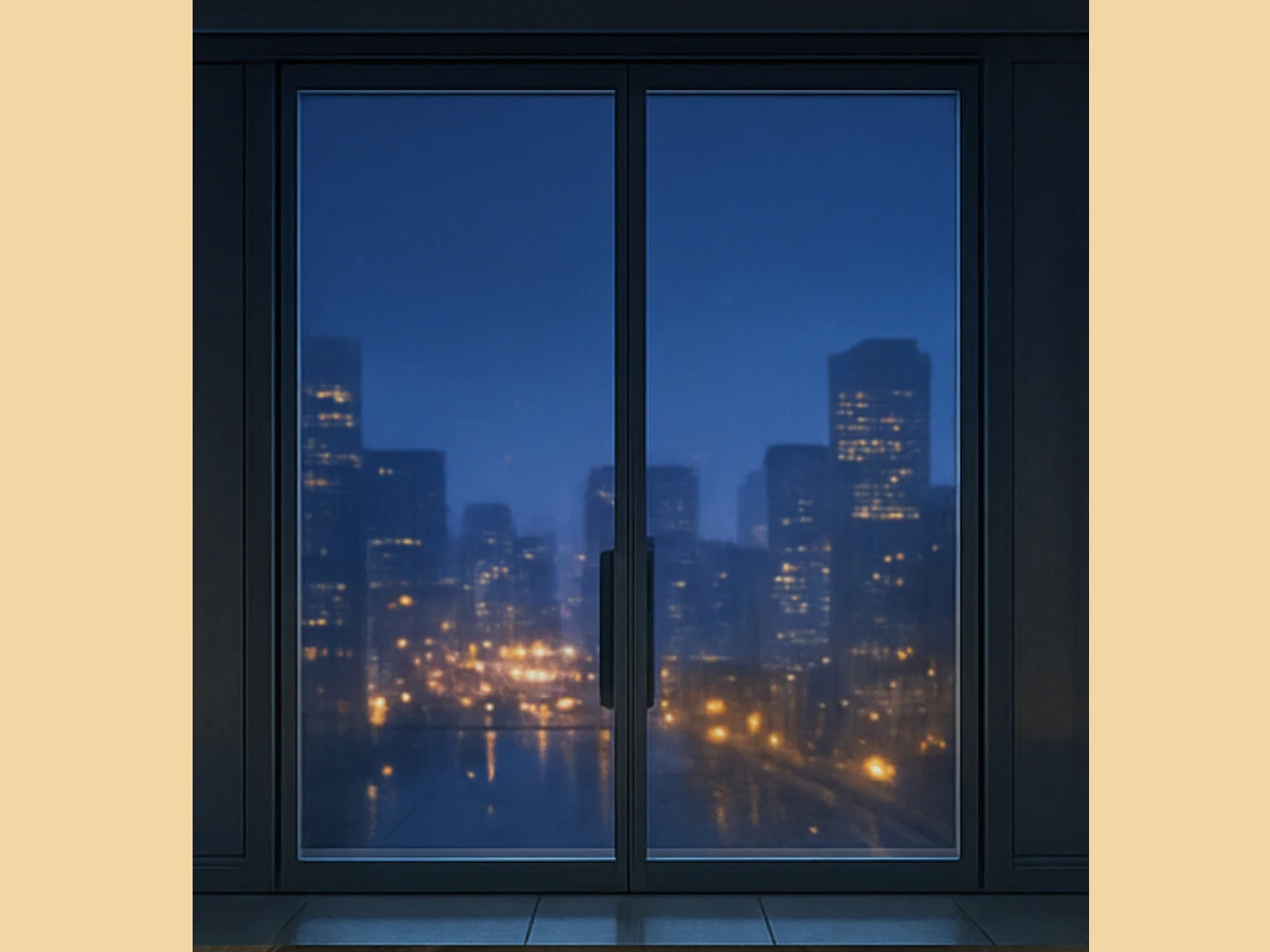 圖B:全透明玻璃門