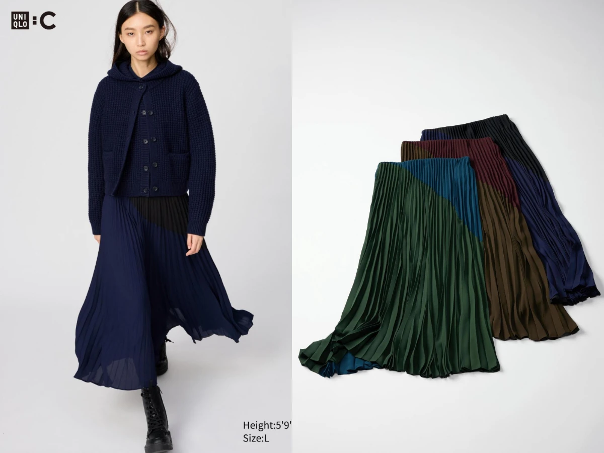 UNIQLO,百褶長裙