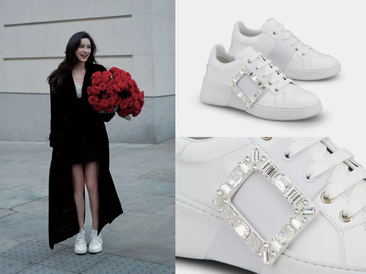 Angelababy同款鞋推薦/圖片來源：微博@angelababy、 Roger Vivier