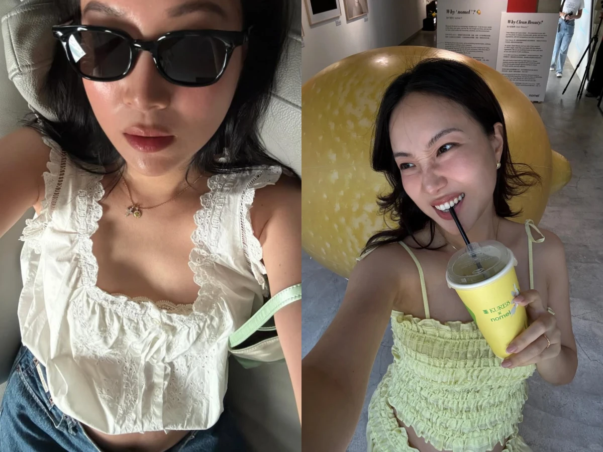 阿梅的自信穿搭/圖片來源：IG@wangmelinda