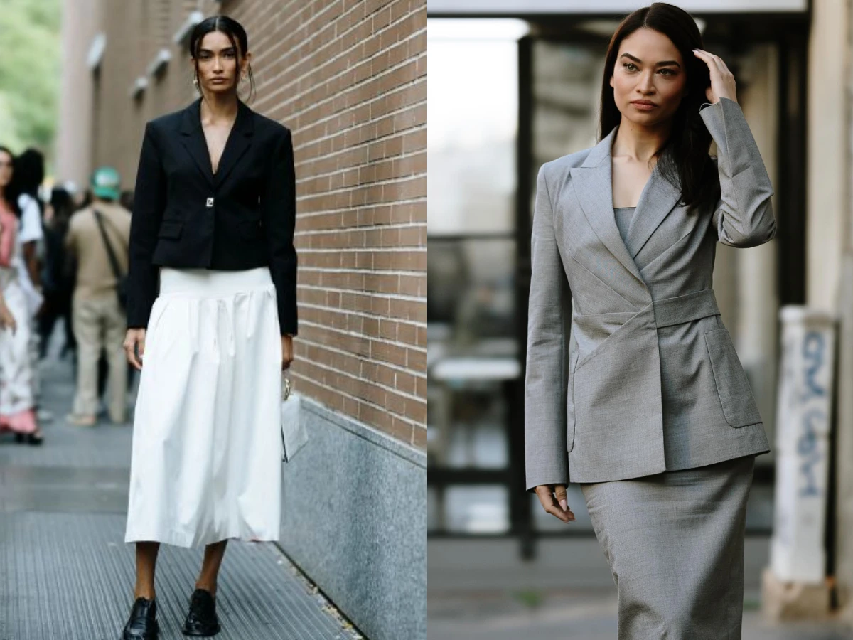 窄裙穿搭技巧2:西裝外套 窄裙穿搭技巧2:西裝外套