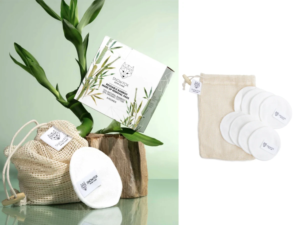 SNOW FOX非拋棄式竹炭卸妝棉 