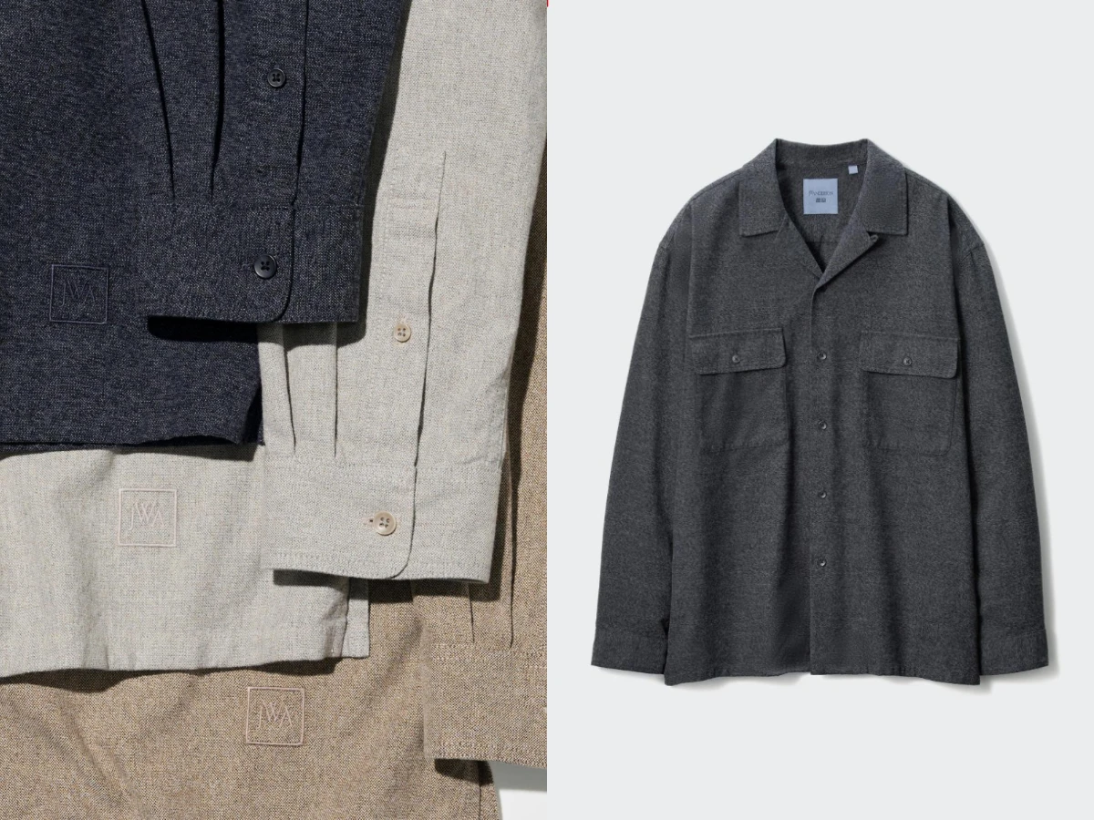 磨毛棉質開領寬版襯衫，NT.1,290