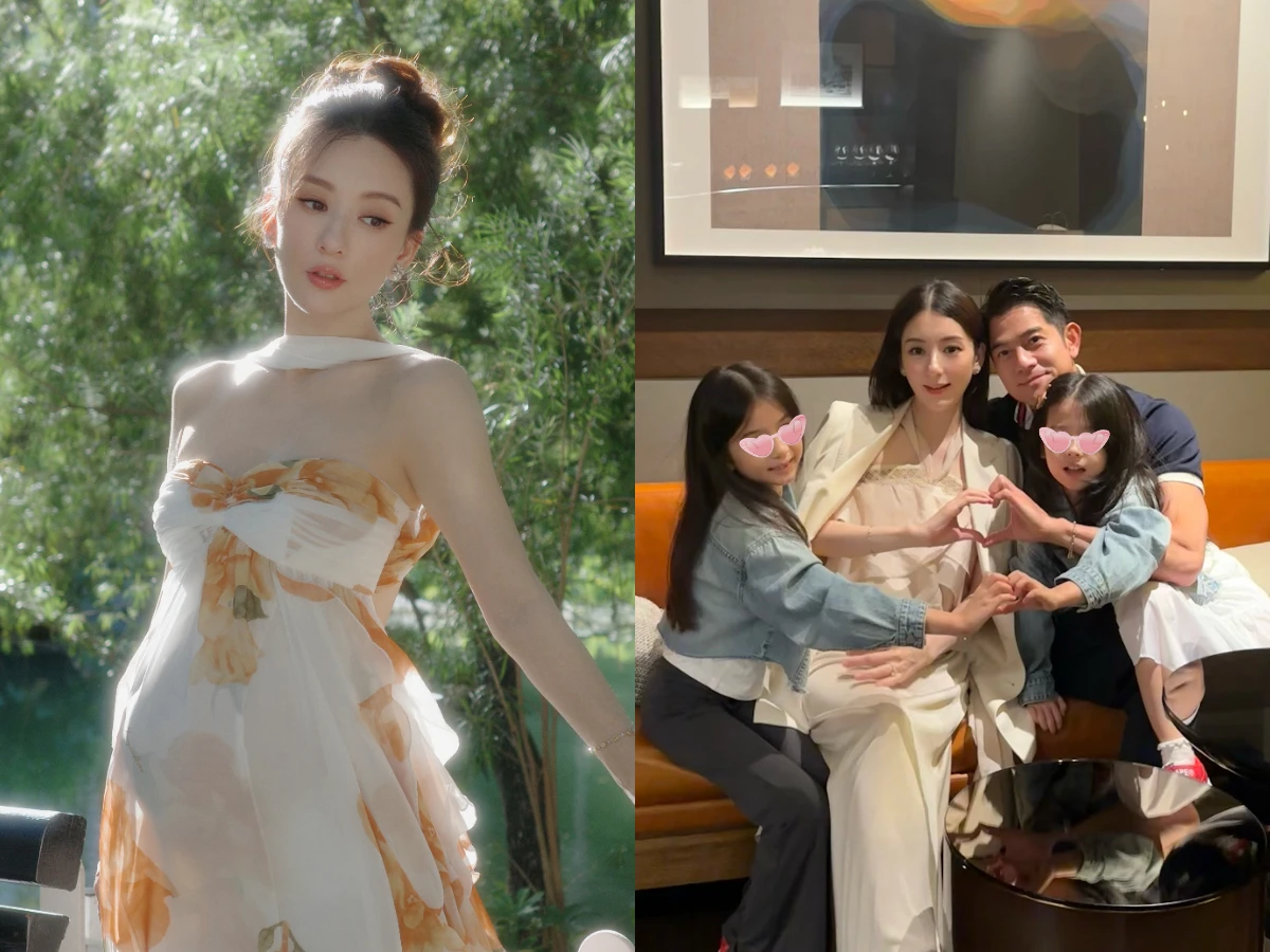 方媛「產後首現身」辣回少女線條!慶郭富城60歲生日,香奈兒針織+Valentino小白鞋像沒生過