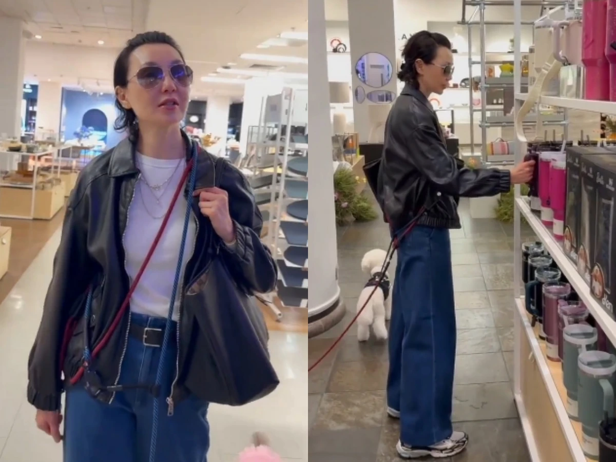 張曼玉逛街穿搭曝光！愛揹「GUCCI托特大包」，皮衣外套+1物穿出好比例