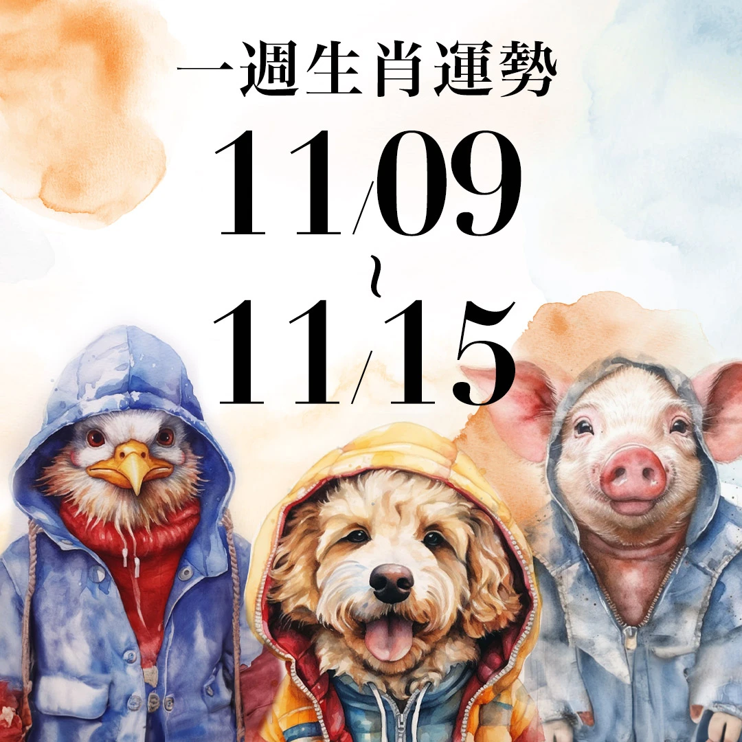雨揚老師十二生肖一週運勢 11/09~11/15！屬虎財運大好，「這生肖」收支緊繃